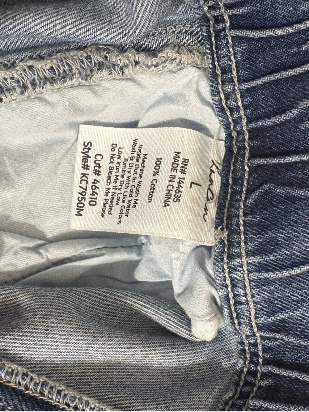 KanCan Blue Ruffle-Hem Denim Shorts - Picture 3 of 5